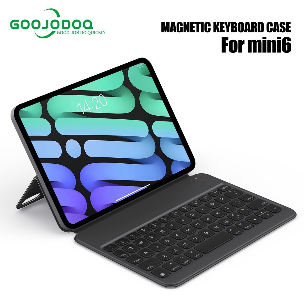 Bàn phím Bluetooth GOOJODOQ cho iPad Bàn phím Case Mini 6 với ma thuật không dây có thể tháo rời từ tính