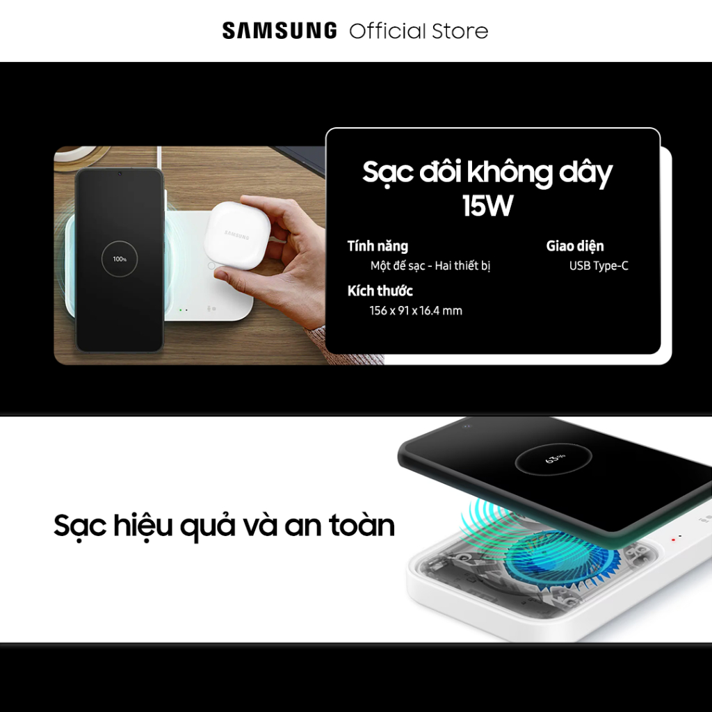 Điện thoại Samsung Galaxy S23 Ultra  + Sạc đôi không dây 15W + Samsung Galaxy SmartTag2