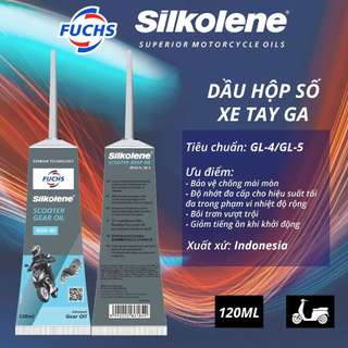 Dầu hộp số xe tay ga (nhớt láp) Silkolene Scooter Gear Oil 80W-90 (tuýp 120ml)