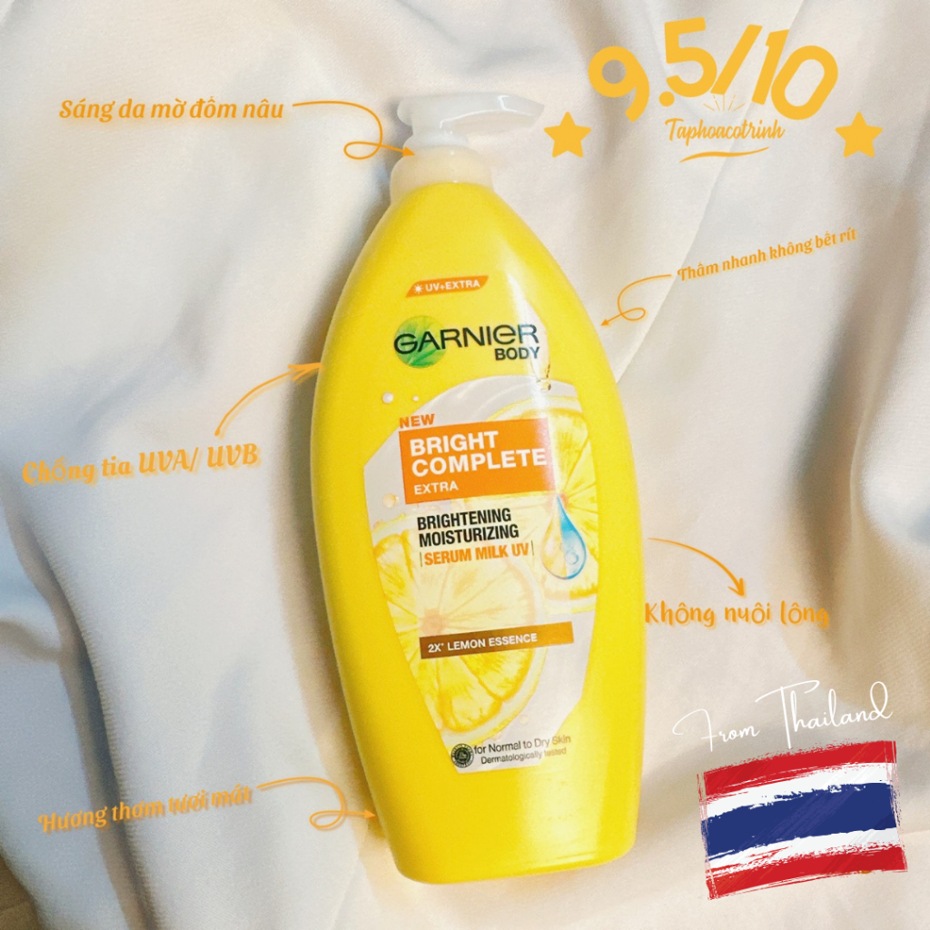 Sữa dưỡng thể Garnier Body Bright Extra lotion cấp ẩm dưỡng trắng da chuyên sâu 400ml