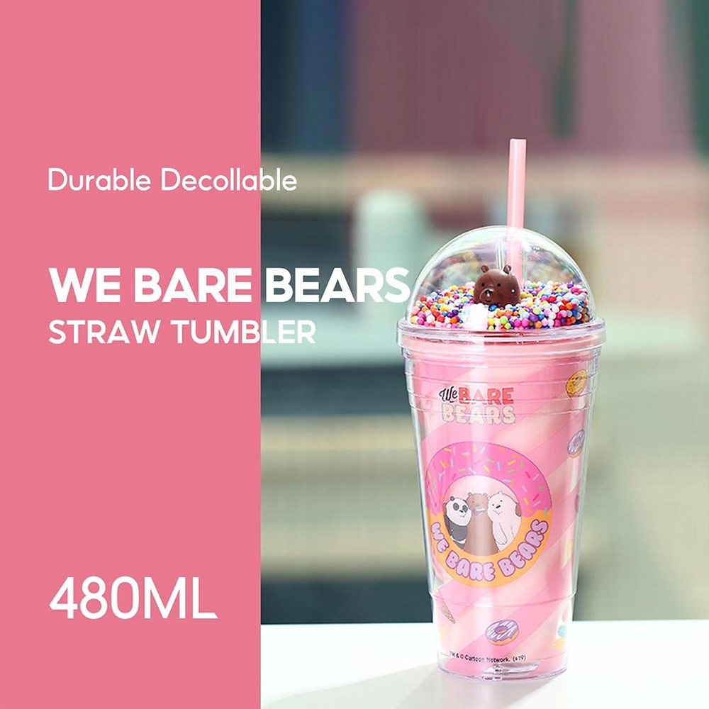 Ly nhựa 2 lớp We Bare Bears 480mL