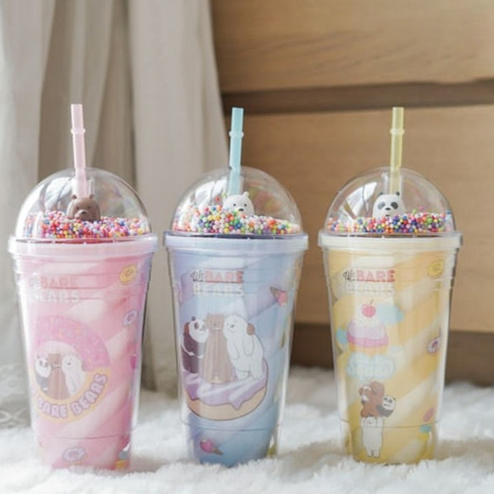 Ly nhựa 2 lớp We Bare Bears 480mL