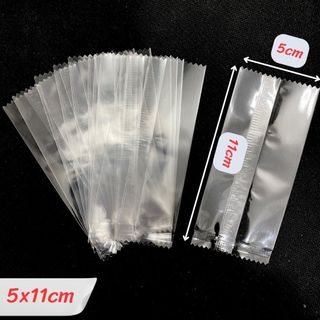 Set 100 túi bóng hàn miệng 5x11cm Trắng trong đựng bánh kẹo trà hoa thảo mộc combo 100 túi bóng đựng trà hoa bánh kẹo