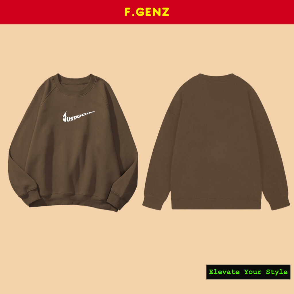 Áo nỉ sweater nike just do it chất nỉ bông unisex nam nữ form rộng chữ nghệ thuật siêu đẹp cá tính f.genz