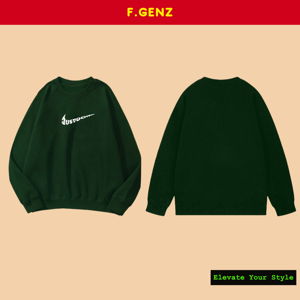 Áo nỉ sweater nike just do it chất nỉ bông unisex nam nữ form rộng chữ nghệ thuật siêu đẹp cá tính f.genz