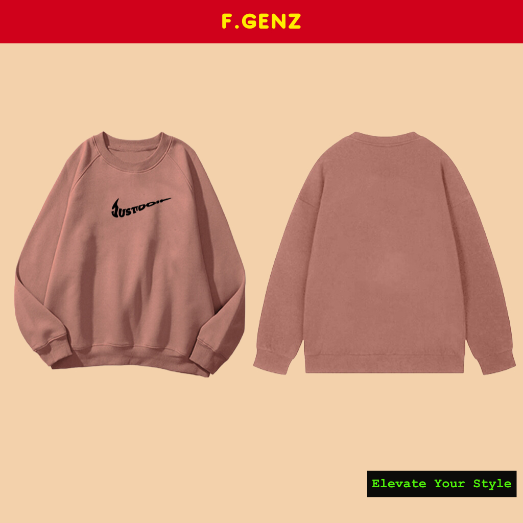 Áo nỉ sweater nike just do it chất nỉ bông unisex nam nữ form rộng chữ nghệ thuật siêu đẹp cá tính f.genz