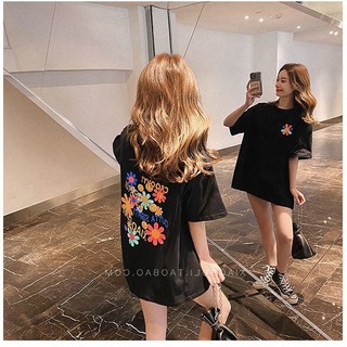 Áo Thun Nữ In Hình 2 Mặt Siêu Xinh MENINA, Áo thun cotton 100% form rộng cá tính cho nữ