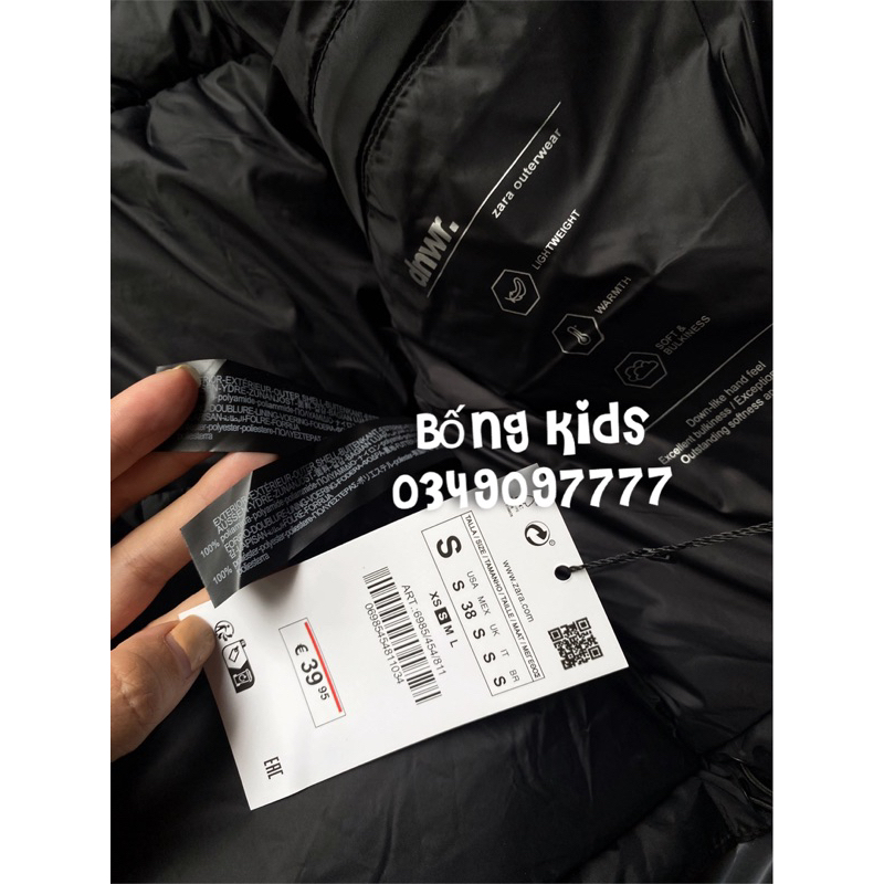 Áo Phao Nam Chần Bông Basic Đen ZR