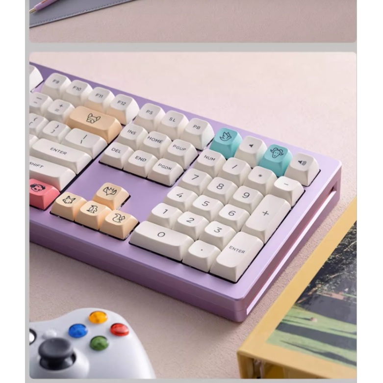 Nút bàn phím AKKO Keycap set – WOB - CREAM (PBT Double-Shot / MDA profile / 282 nút)