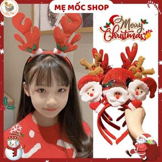 Bờm tóc, bờm noel siêu dễ thương cho bé gái memocshop đồ noel băng đô cài tóc dùng làm quà tặng trong mùa giáng sinh