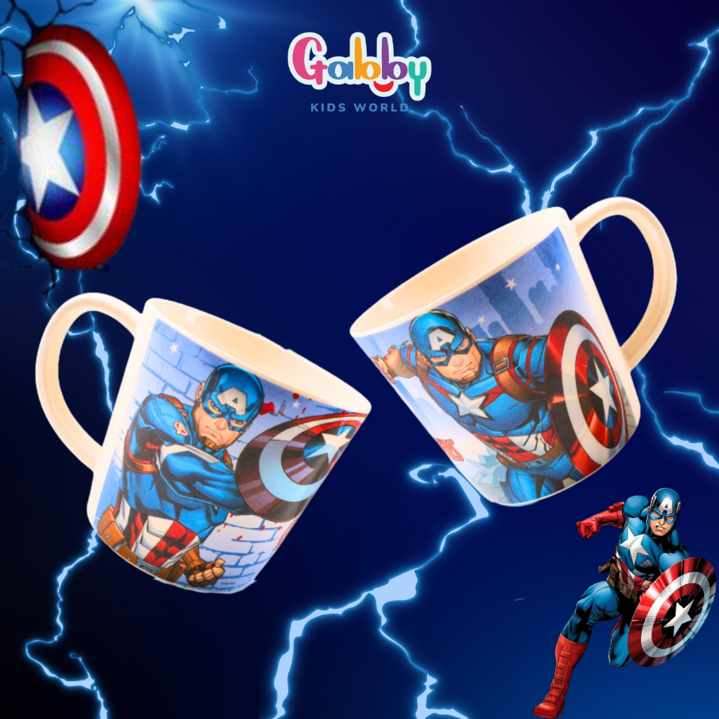 Ly Nước Quai Cầm Melamine Marvel Đáng Yêu Cho Bé