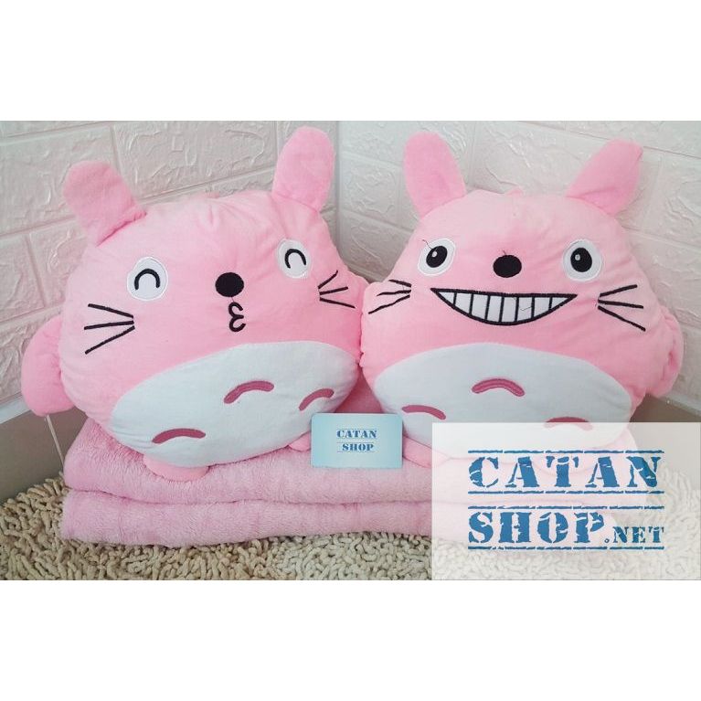 Chăn gối văn phòng hình Totoro với nhiều biểu cảm siêu cute