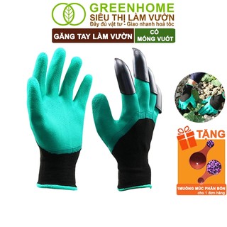 Găng Tay Làm Vườn Greenhome, Có Móng Vuốt, Bảo Vệ Tay, Độ Bền Cao, Chống Thấm Nước, Đào, Xới Đất
