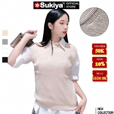 Áo Len Gile Nữ Cổ Tròn SUKIYA Dệt Cốt Ngô Nổi Đẹp Chất Liệu Sợi Len Lông Thỏ Cao Cấp AL55