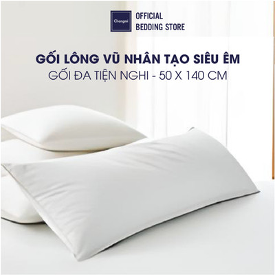 Ruột gối đôi / gối ôm lông vũ nhân tạo Microfiber siêu êm Changmi Bedding cao cấp chuẩn khách sạn 5 sao - 50x140 cm