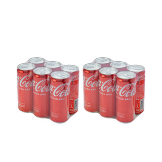 Combo 2 lốc 6 lon nước giải khát coca-cola vị nguyên bản original lon 320ml