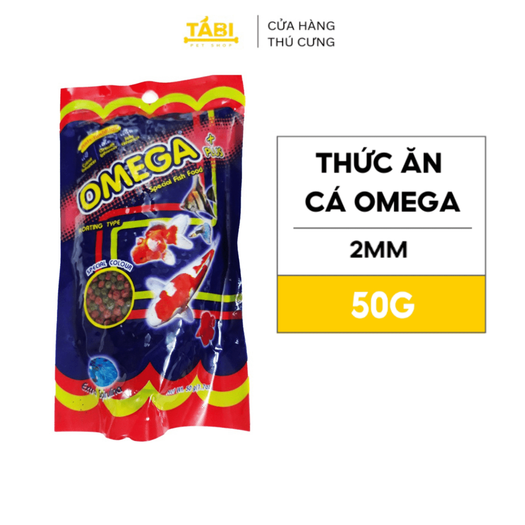   Thức Ăn Cá Omega (Viên Vừa) - Cám Cá Cảnh 50G [OMEGA 50G VỪA]