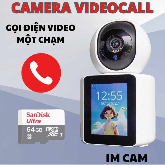 CAMERA WIFI IMCAM VIDEO CALL TIỆN DỤNG  , HỖ TRỢ HỒNG NGOẠI BAN ĐÊM, BẢO HÀNH 12 THÁNG