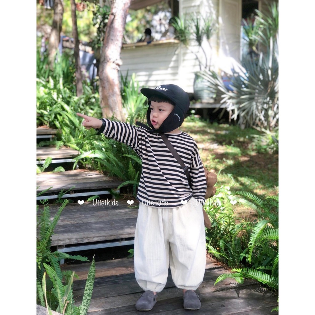 MŨ LÓT BÔNG CHE TAI CHỐNG GIÓ GO BEARS PHONG CÁCH HÀN QUỐC CHO BÉ GÁI VÀ BÉ TRAI