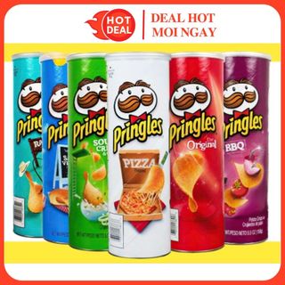 Snack Khoai Tây Pringles Vị Phô Mai, Tự Nhiên, Truyền Thống, Kem Chua Hành