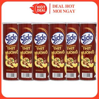 LỐC 6 Hộp Khoai Tây Chiên Slide Vị BBQ Size Trung 90G