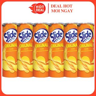LỐC 6 Hộp Khoai Tây Chiên Slide Vị Truyền Thống Tự Nhiên 90G/Hộp