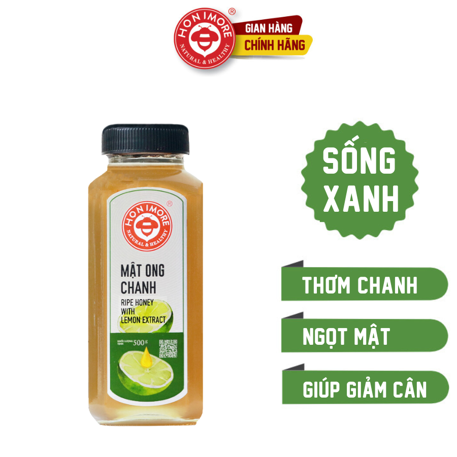 Mật ong Chanh - Honimore 500g - tiện lợi, giúp giảm cân, tăng đề kháng