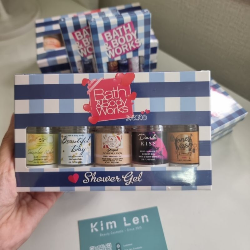 Set 5 chai sữa tắm nước hoa Bbw thơm mịn