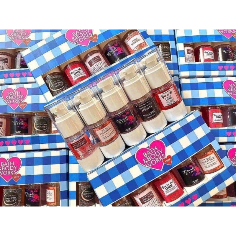 Set 5 chai sữa tắm nước hoa Bbw thơm mịn