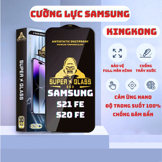 Kính cường lực samsung s23 fe, s21 fe, s21fe/s20 fe, s20fe kingkong full màn|miếng dán bảo vệ màn hình|wolfcase