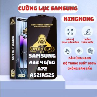 Kính cường lực samsung a32 4g, a52, a72 5g, a52s kingkong full màn | miếng dán bảo vệ màn hình cho ss galaxy | wolfcase
