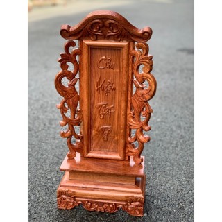 Bài vị thờ cửu huyền thất tổ chạm khắc đẹp gỗ hương cao 50cm