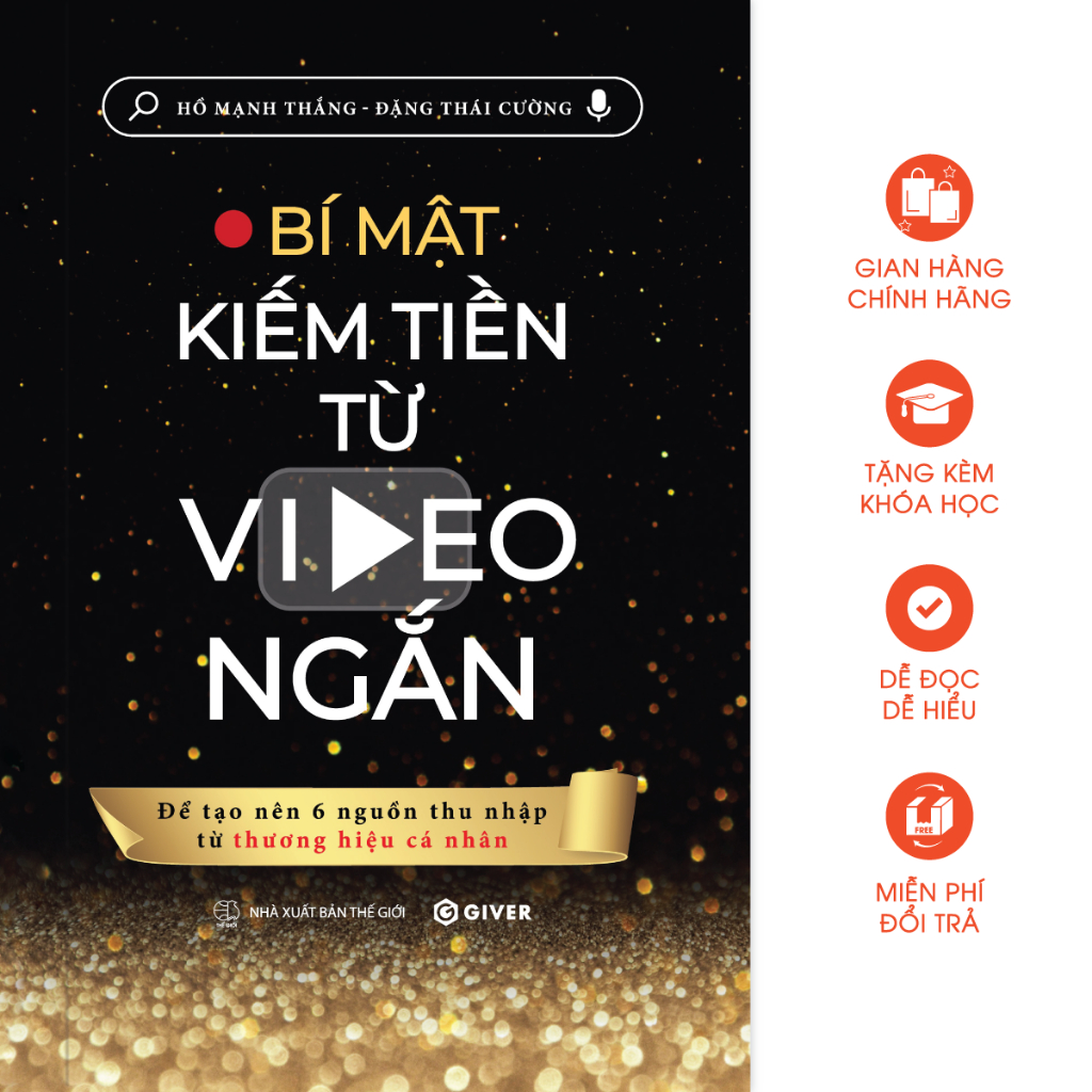 Sách - Bí Mật Kiếm Tiền Từ Video Ngắn - Để Tạo Nên 6 Nguồn Thu Nhập Từ Thương Hiệu Cá Nhân