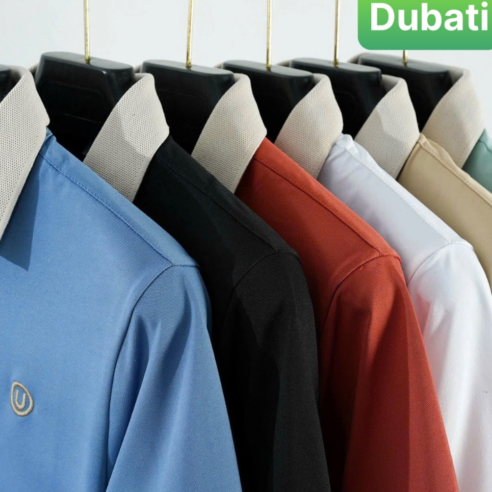 ÁO THUN POLO NAM THÊU NỔI CHỮ U 3D CAO CẤP ÁO THUN CÓ CỔ TAY NGẮN NHIỀU MÀU - DUBATI FASHION