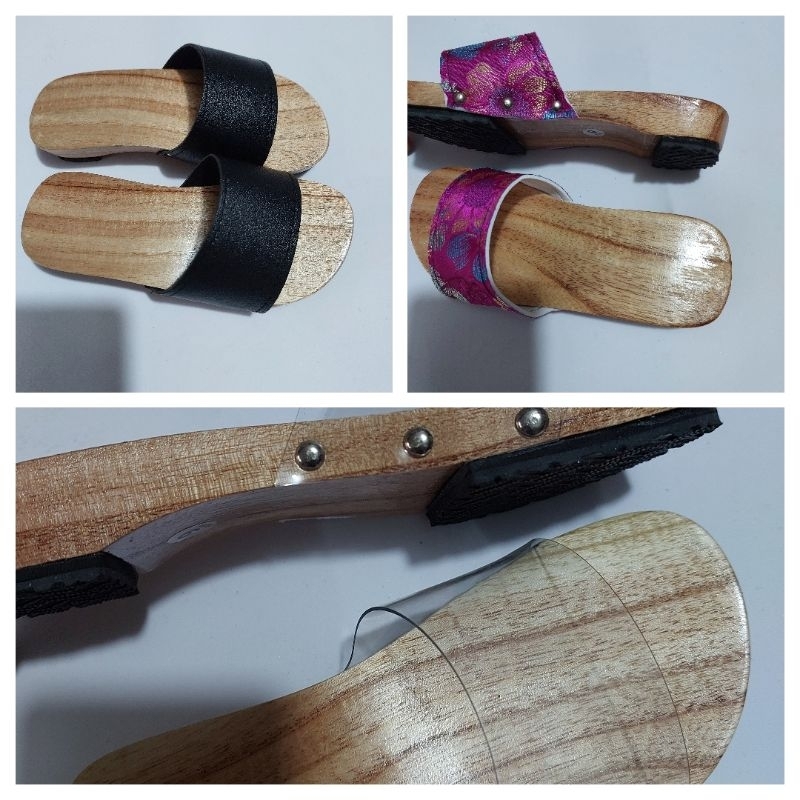 Guốc gỗ 2 phân. guốc cho mẹ và bé. guốc mộc nhật. guốc