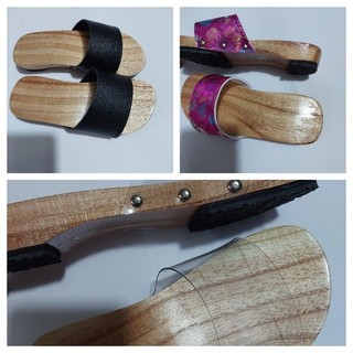 Guốc gỗ 2 phân. guốc cho mẹ và bé. guốc mộc nhật. guốc