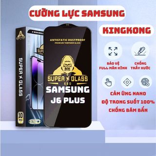 Kính cường lực Samsung J6 PLUS/ J6+ Kingkong full màn | Miếng dán bảo vệ màn hình cho ss galaxy | wolfcase