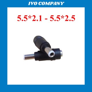 Đầu chuyển dc 5.5 2.1 đầu cái - 5.5 2.5 đầu đực