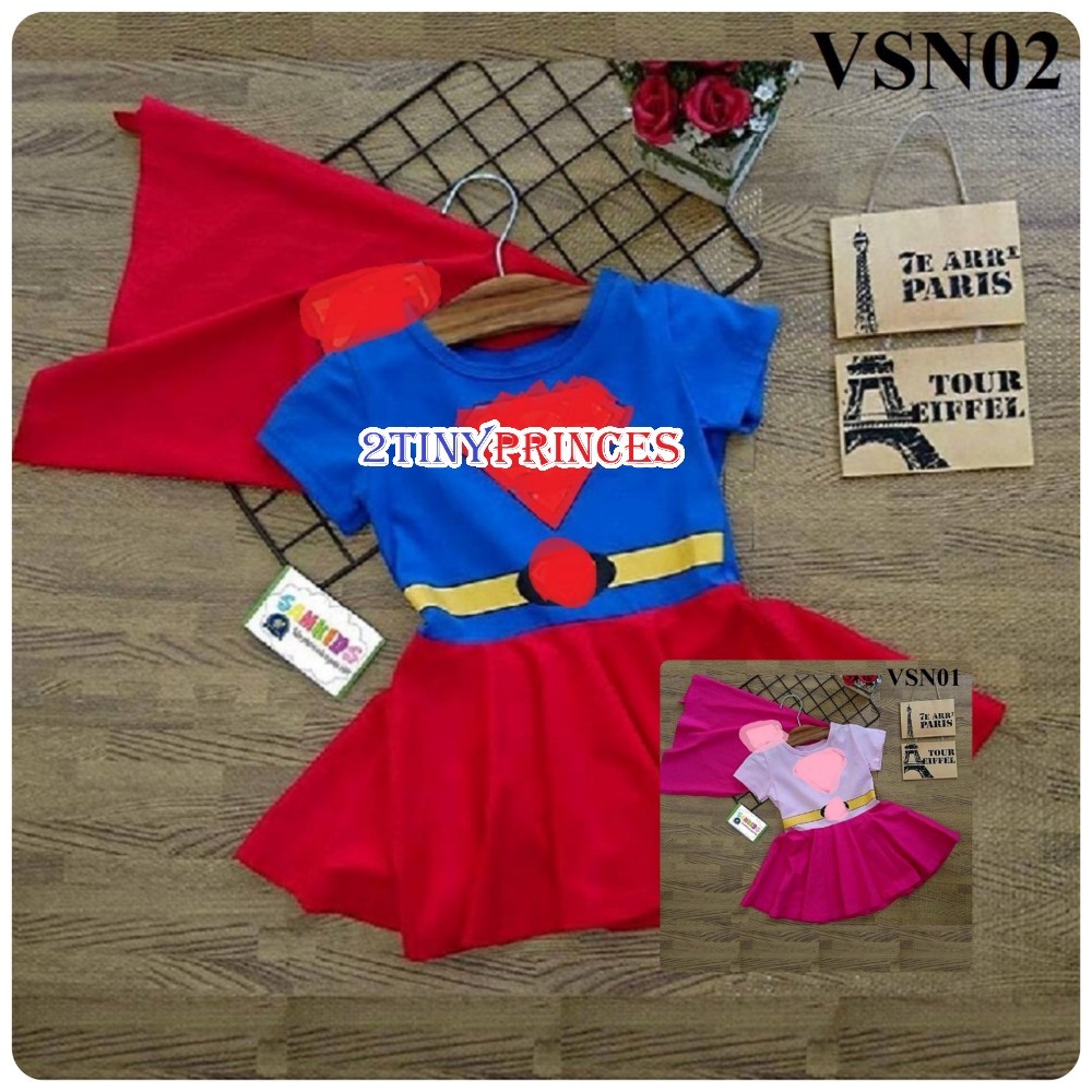 váy đầm kèm áo choàng cho bé gái VSN01