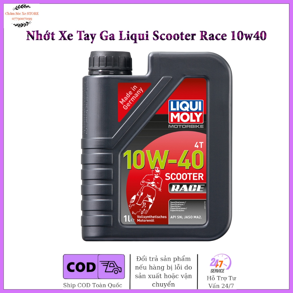 Dầu Nhớt Tổng Hợp Cho Xe Ga Liqui Scooter Race 10w40