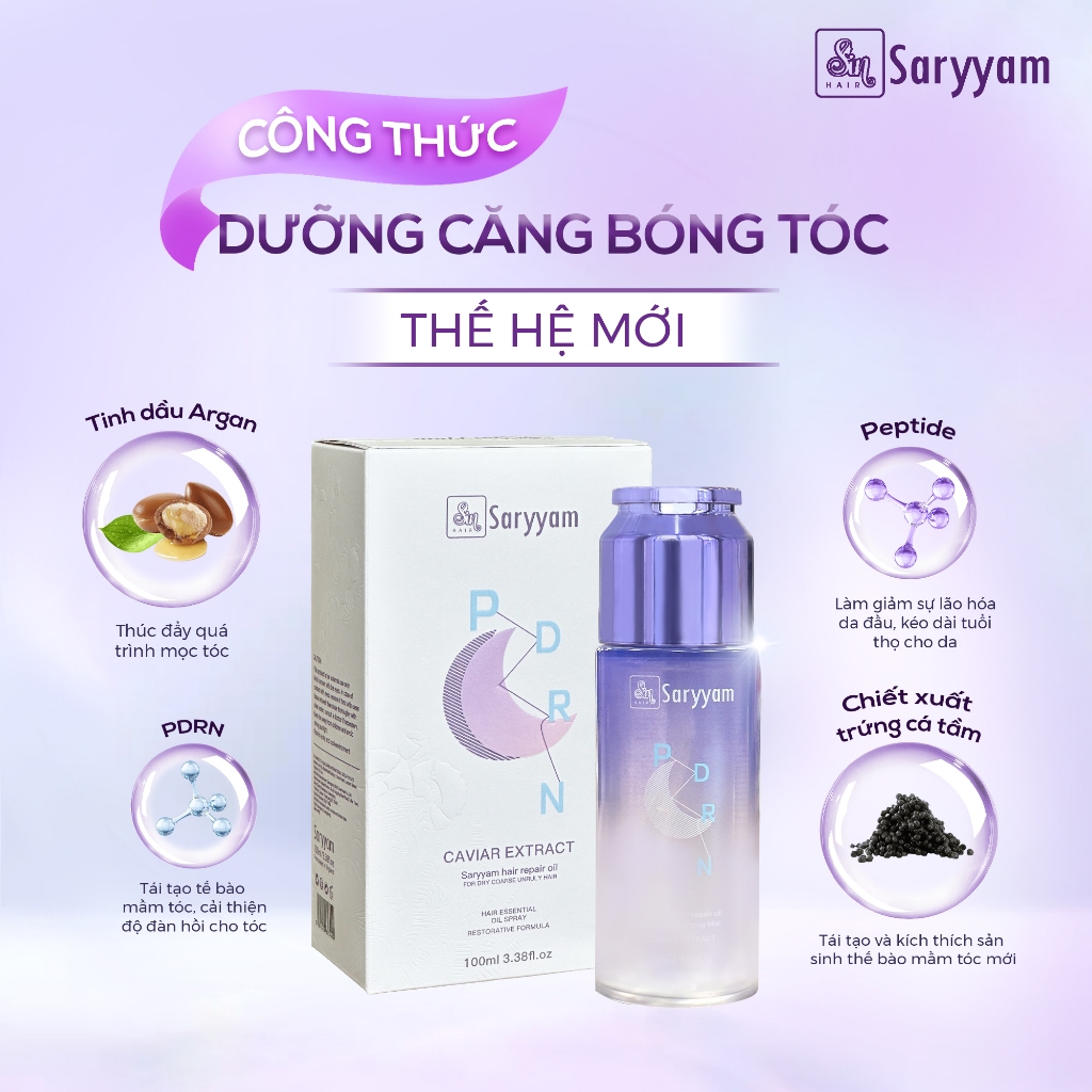 Tinh dầu dưỡng căng bóc tóc dạng xịt Sodium DNA Sinhair Saryyam 100ml