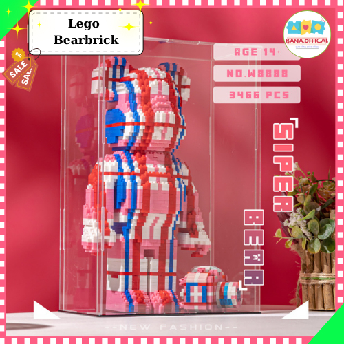 Bộ Lắp Ghép LEGO BEARBRICK Caro 55cm - Mô Hình Lắp Ghép Độc Đáo, Thú Vị, Tăng Khả Năng Sáng Tạo, Tư 