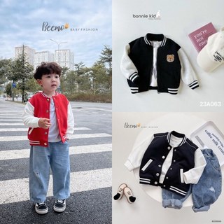 Áo khoác bomber nỉ cotton bonnie/ beemo cho bé trai