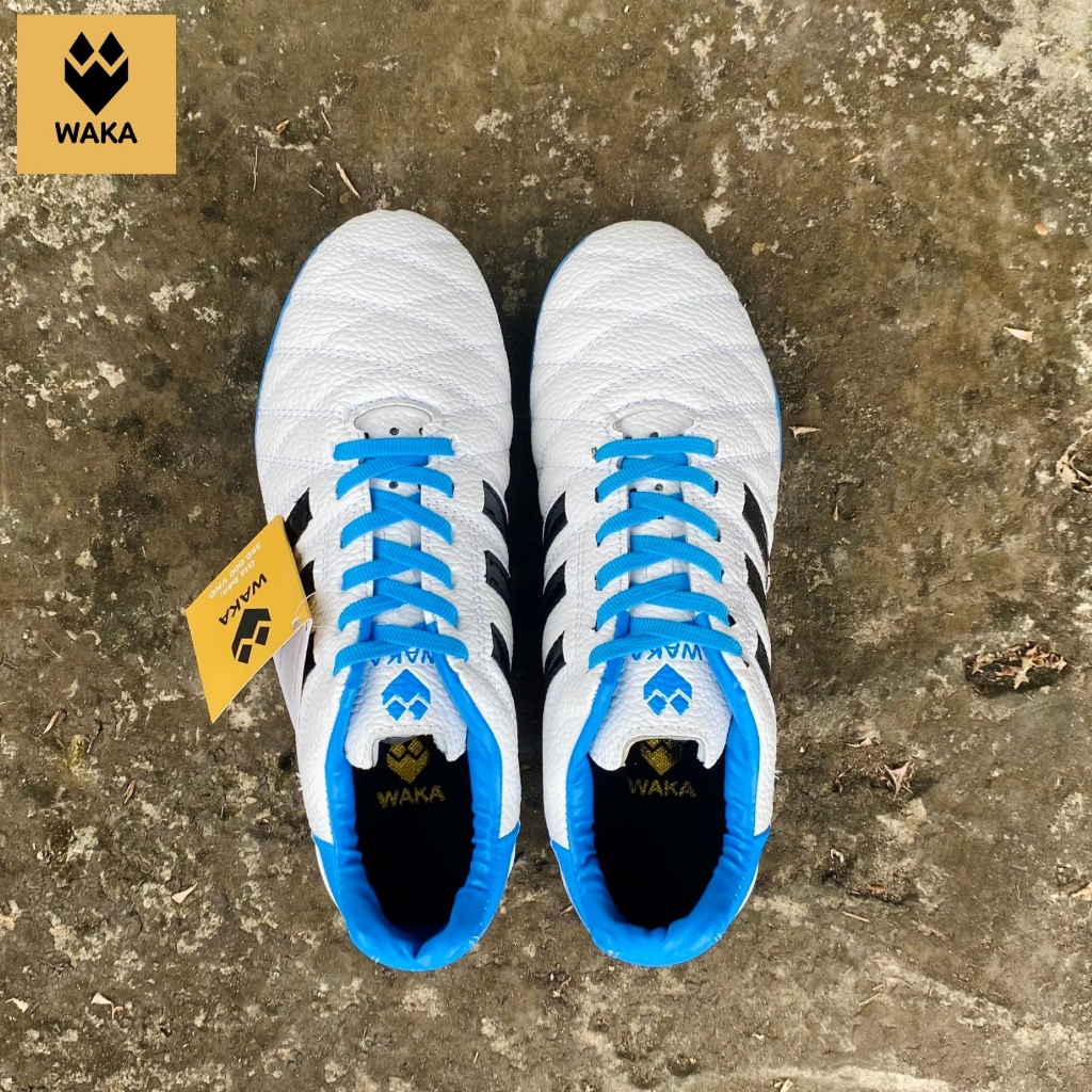 Giày đá bóng nam 3 sọc Toni Kroos 11 PRO da nhăn và 3 sọc WAKA đế cao su tại Phủi K&C