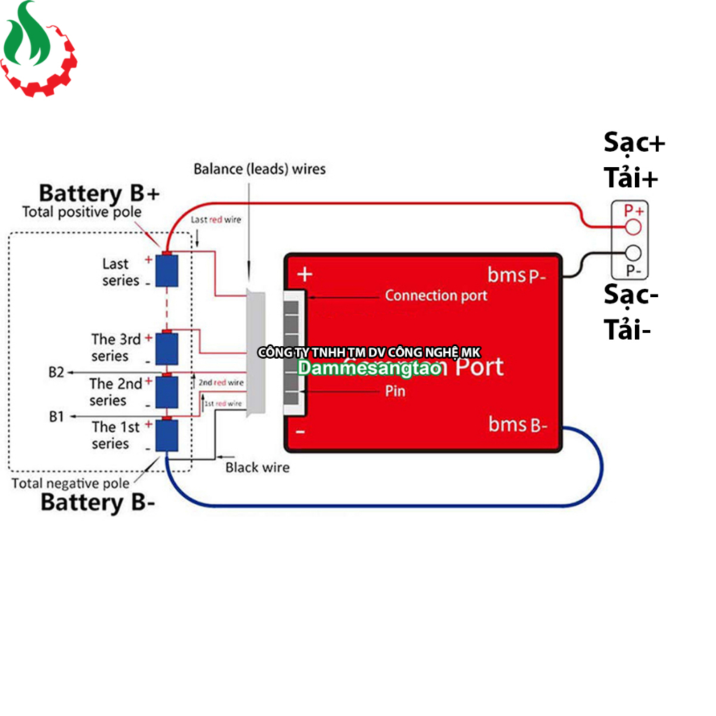 Mạch 3S 12V  Daly bảo vệ pin Li-ion 3.7V