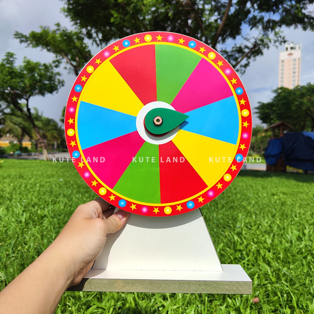 Vòng quay may mắn size 25 cao 35 cm lucky wheel trúng thưởng sáng tạo nội dung với bút bi dành cho sự kiện V-M1