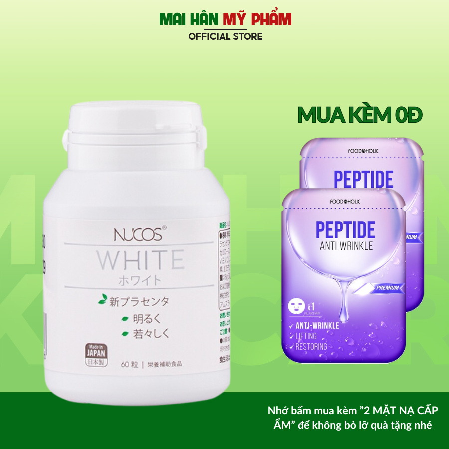 Viên uống trắng da mờ thâm nám Nucos White 60 viên