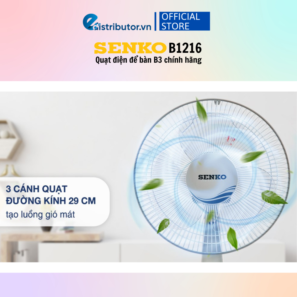 Quạt để bàn tiện lợi Senko B1216 - Chính hãng