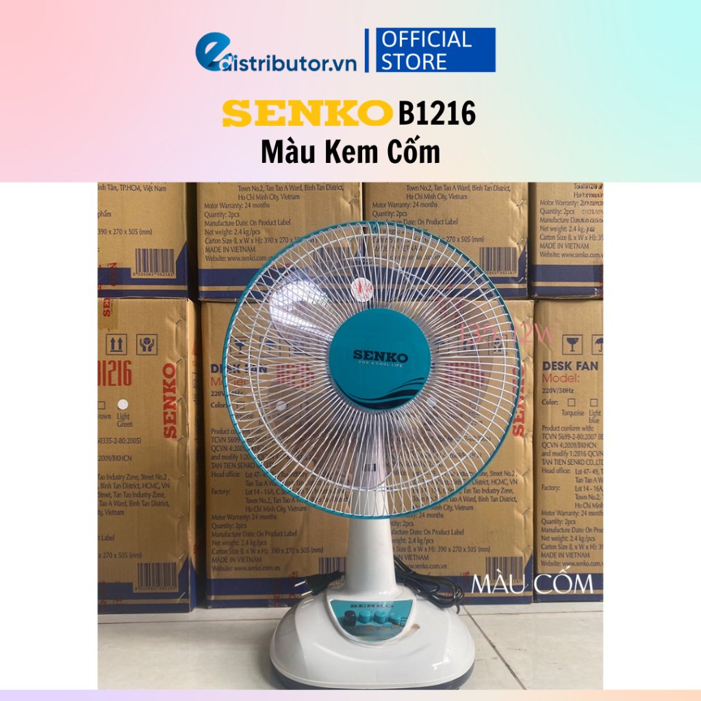 Quạt để bàn tiện lợi Senko B1216 - Chính hãng