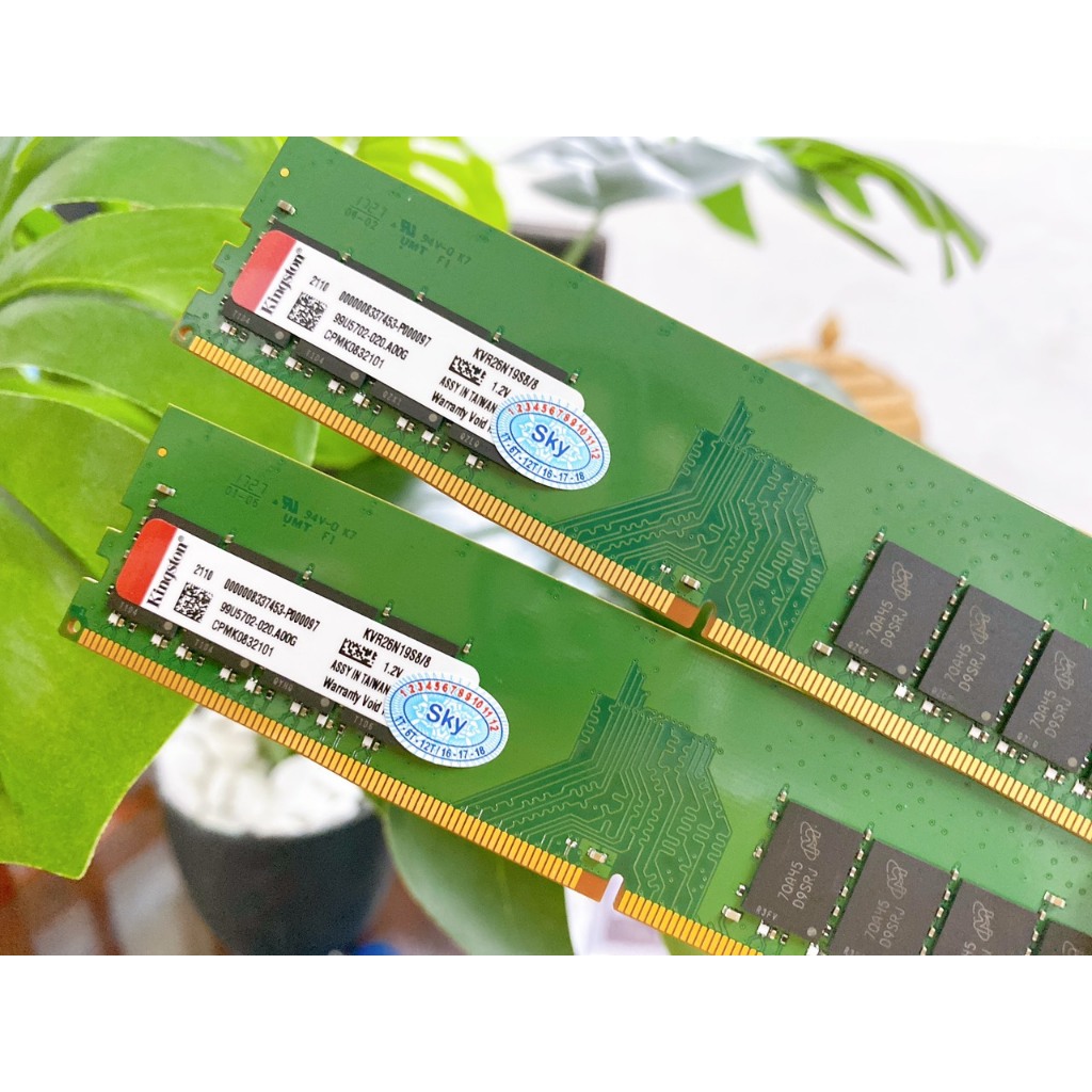 Ram PC Kingston 8GB DDR4 3200 2666 2400 2133Mhz Chính Hãng - Bảo hành 3 năm 1 đổi 1